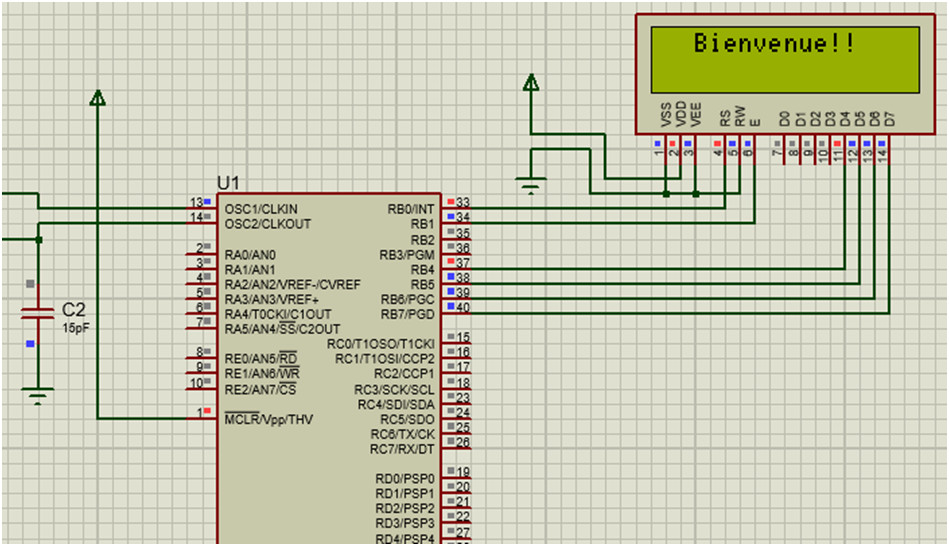 affichage lcd pic16f877a 1