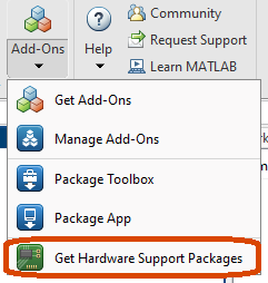 get hardware packge matlab